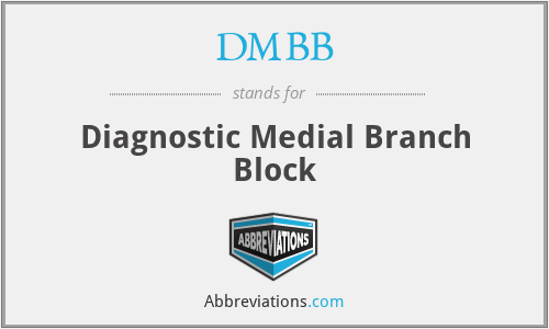 DMBB - Diagnostic Medial Branch Block