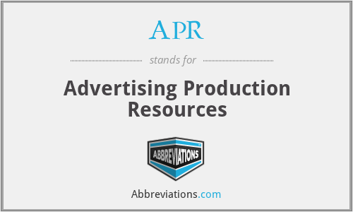 APR - Advertising Production Resources