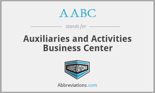 AABC - Auxiliaries and Activities Business Center