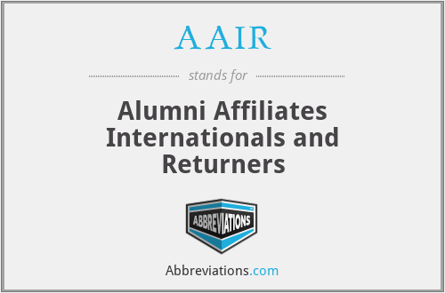 AAIR - Alumni Affiliates Internationals and Returners