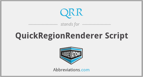 QRR - QuickRegionRenderer Script