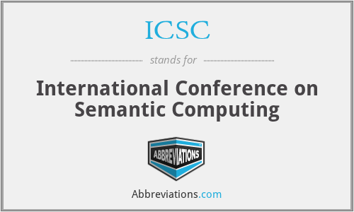 ICSC - International Conference on Semantic Computing