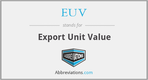 EUV - Export Unit Value