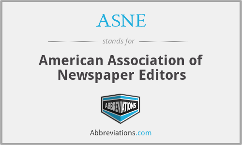 ASNE - American Association of Newspaper Editors