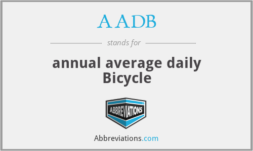 AADB - annual average daily Bicycle