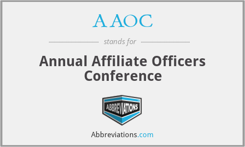 AAOC - Annual Affiliate Officers Conference