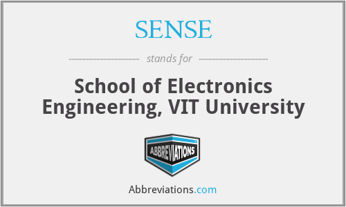 SENSE - School of Electronics Engineering, VIT University