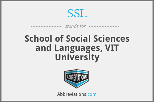 SSL - School of Social Sciences and Languages, VIT University