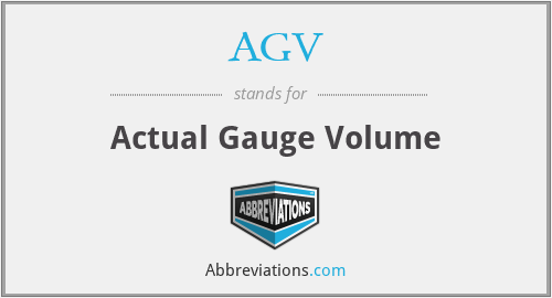 AGV - Actual Gauge Volume