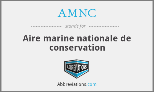 AMNC - Aire marine nationale de conservation