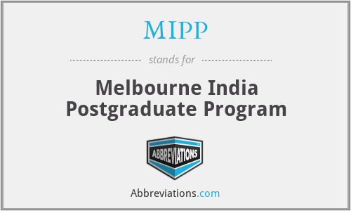 MIPP - Melbourne India Postgraduate Program