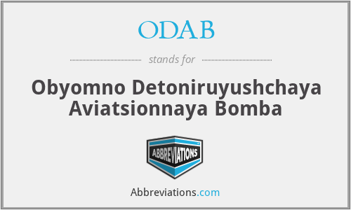 ODAB - Obyomno Detoniruyushchaya Aviatsionnaya Bomba