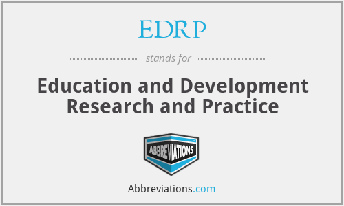 EDRP - Education and Development Research and Practice