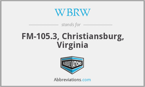 WBRW - FM-105.3, Christiansburg, Virginia