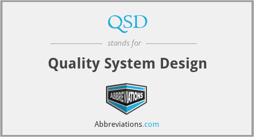 QSD - Quality System Design