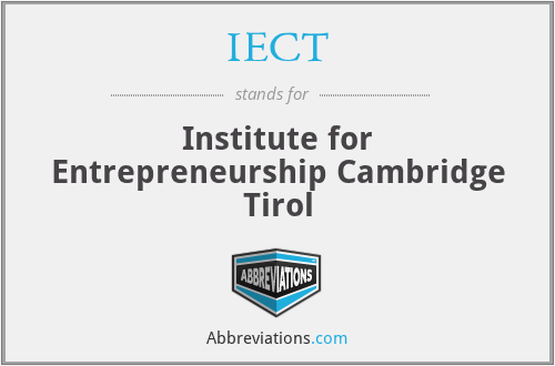IECT - Institute for Entrepreneurship Cambridge Tirol