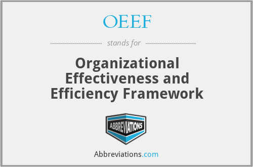 OEEF - Organizational Effectiveness and Efficiency Framework