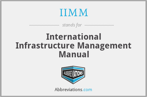 IIMM - International Infrastructure Management Manual