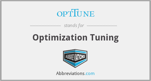 optTune - Optimization Tuning