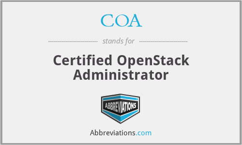 COA - Certified OpenStack Administrator