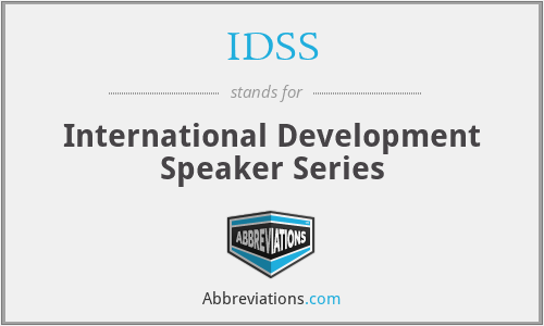 IDSS - International Development Speaker Series