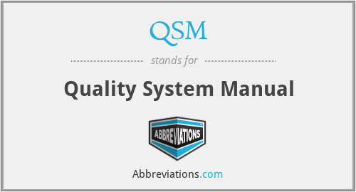 QSM - Quality System Manual