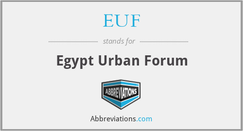 EUF - Egypt Urban Forum