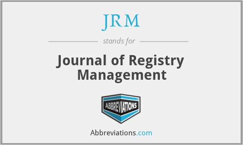 JRM - Journal of Registry Management