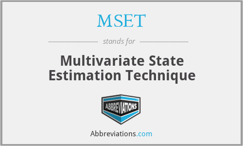 MSET - Multivariate State Estimation Technique