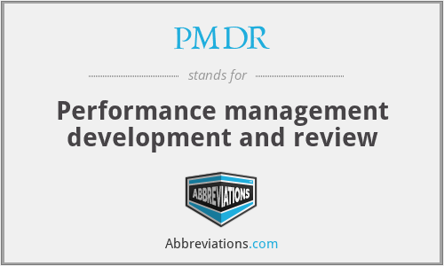 PMDR - Performance management development and review
