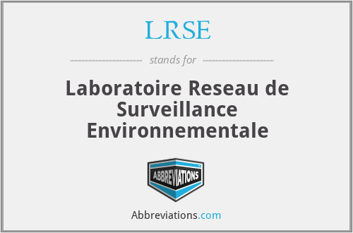 LRSE - Laboratoire Reseau de Surveillance Environnementale
