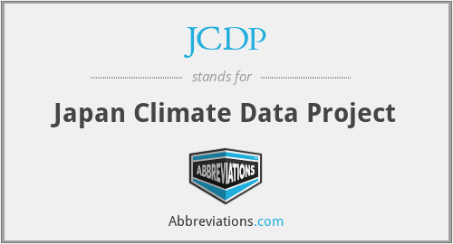 JCDP - Japan Climate Data Project