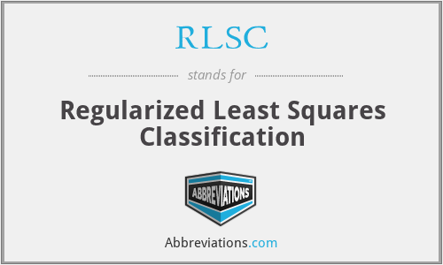 RLSC - Regularized Least Squares Classification