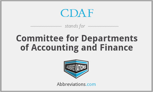 CDAF - Committee for Departments of Accounting and Finance
