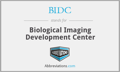 BIDC - Biological Imaging Development Center
