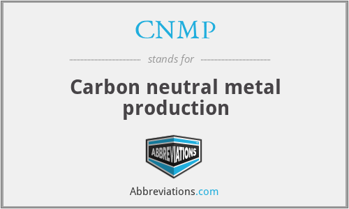 CNMP - Carbon neutral metal production