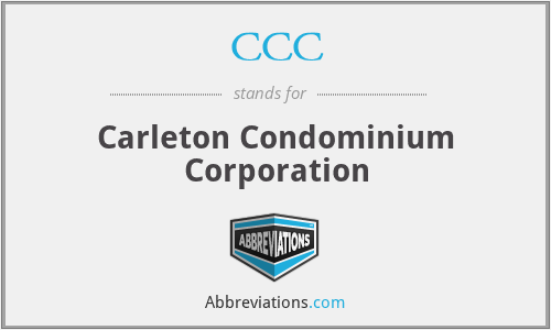 CCC - Carleton Condominium Corporation
