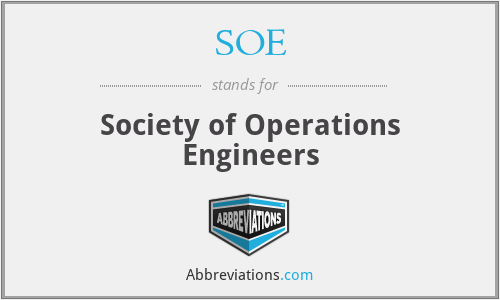 SOE - Society of Operations Engineers