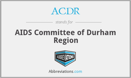 ACDR - AIDS Committee of Durham Region