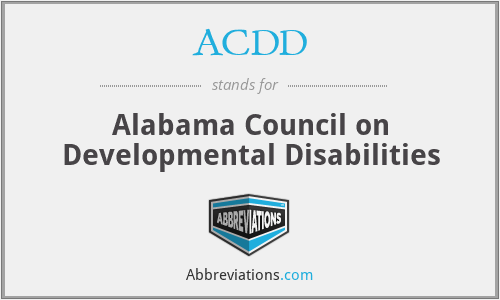 ACDD - Alabama Council on Developmental Disabilities