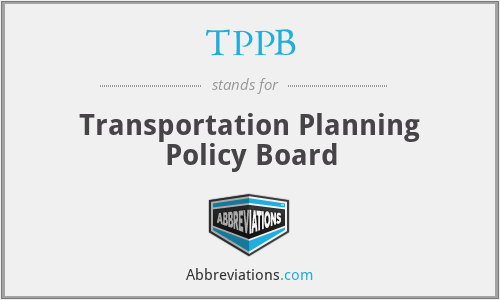 TPPB - Transportation Planning Policy Board