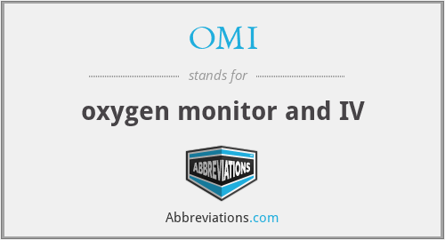 OMI - oxygen monitor and IV