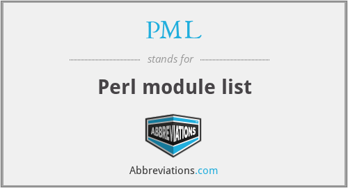 PML - Perl module list