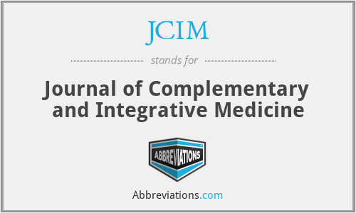 JCIM - Journal of Complementary and Integrative Medicine