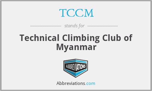 TCCM - Technical Climbing Club of Myanmar