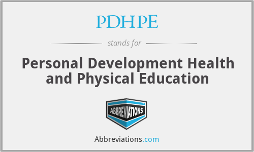 PDHPE - Personal Development Health and Physical Education