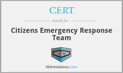 CERT - Citizens Emergency Response Team