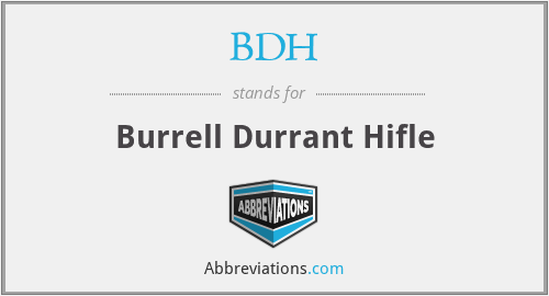 BDH - Burrell Durrant Hifle