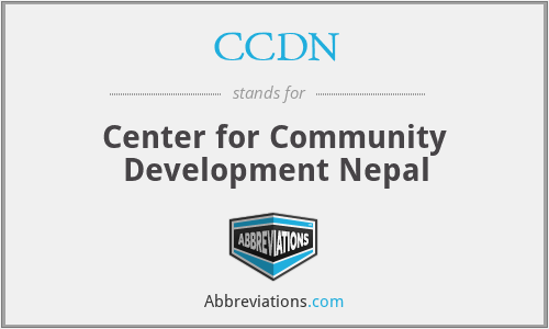CCDN - Center for Community Development Nepal