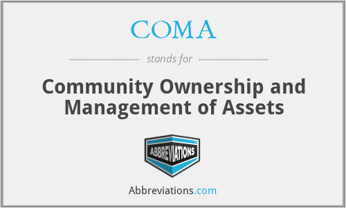 COMA - Community Ownership and Management of Assets